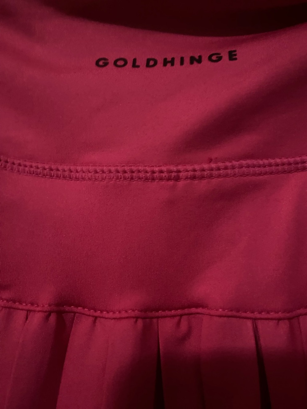 Gold Hinge Pink Pleated Tennis Pickleball Golf Attached Shorts Mini Skirt S - Picture 9 of 12